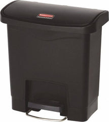 Rubbermaid - 4 Gal Rectangle Unlabeled Trash Can - 15.7" High x 14-7/8" Long, Black, Resin - A1 Tooling