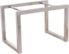 ECONOCO - 36" Long x 24" Wide x 24" High Stationary Display Table Frame - Satin Chrome, Steel Frame - A1 Tooling