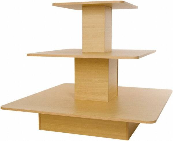 ECONOCO - 48" Long x 48" Wide x 42" High Stationary 3-Tier Table - Maple (Color), Melamine - A1 Tooling