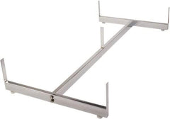 ECONOCO - 24-1/2" Wide, Open Shelving Accessory/Component - Steel, Chrome Finish, 49-1/2" Long, Use with Grid Panels - A1 Tooling