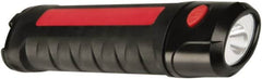 Ability One - LED Bulb, Jobsite Flashlight - Black, Red Plastic Body, Integrated Batteries - A1 Tooling