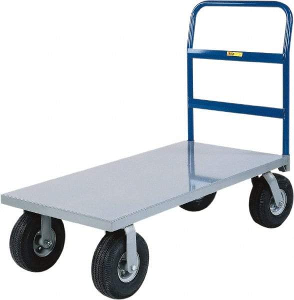 Little Giant - 1,200 Lb Capacity Steel Cushion Load Platform Truck - Steel Deck, 30" OAW, 48" Platform Length - A1 Tooling