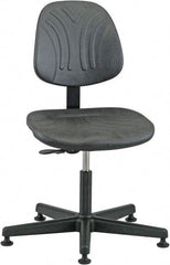 Bevco - 15 to 20" High Adjustable Chair - 23" Wide x 23" Deep, Polyurethane Seat, Black - A1 Tooling