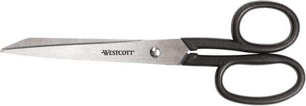 Westcott - 3-1/2" LOC, 8" OAL Stainless Steel Standard Standard - Plastic Straight Handle, For General Purpose Use - A1 Tooling