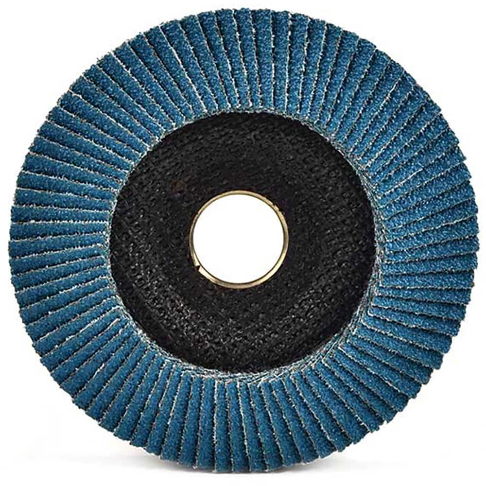 Superior Abrasives - Flap Discs; Abrasive Type: Coated ; Flap Disc Type: Type 29 ; Disc Diameter (Inch): 4-1/2 ; Abrasive Material: Zirconia Alumina ; Grit: 60 ; Attaching System: Arbor - Exact Industrial Supply