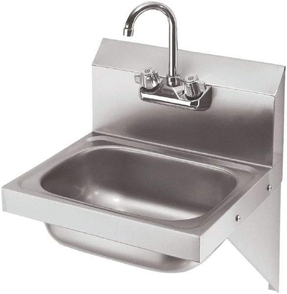 Krowne - 10" Long x 14" Wide Inside, 1 Compartment, Grade 304 Stainless Steel Hand Sink with Side Support - 20 Gauge, 20" Long x 16" Wide x 15" High Outside, 6" Deep - A1 Tooling