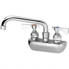 Krowne - Wall Mount, Low Arc Service Sink Faucet - Two Handle, Color Coded, Blade Handle, Swing Spout and Nozzle, No Drain - A1 Tooling