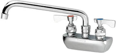 Krowne - Wall Mount, Low Arc Service Sink Faucet - Two Handle, Color Coded, Blade Handle, Swing Spout and Nozzle, No Drain - A1 Tooling