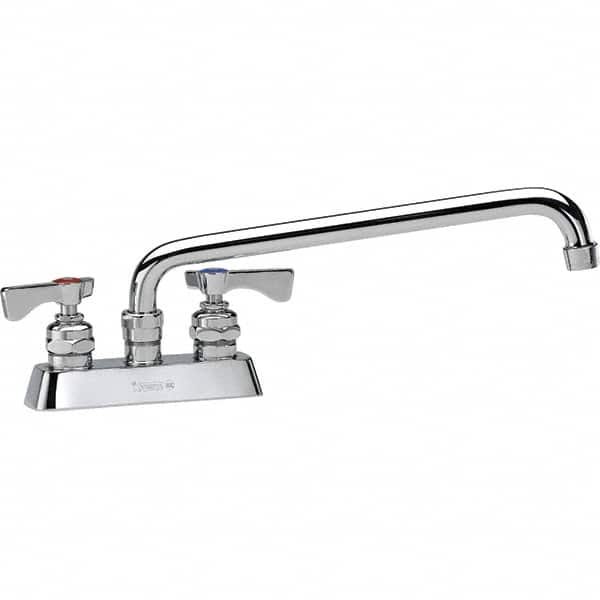 Krowne - Deck Mount, Low Arc Deck Mount Faucet - Two Handle, Color Coded, Blade Handle, Swing Spout and Nozzle, No Drain - A1 Tooling