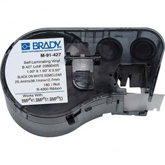 Brady - 1/2" x 1" Black Vinyl Cartridge - A1 Tooling