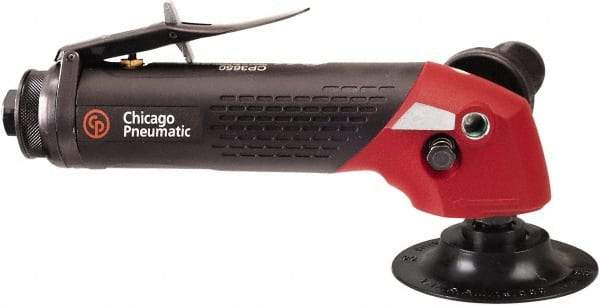 Chicago Pneumatic - 4 to 5" Disc, 13,500 RPM, Pneumatic Handheld Disc Sander - 74 CFM, 1/4" Inlet, 2.3 hp, 90 psi - A1 Tooling