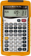 Calculated Industries - 11-Digit (7 normal, 4 Fractions) with Full Annunciators Handheld Calculator - 5/8" x 2-1/2" (15.00mm x 65.0mm) Display Size, Silver & Yellow, LR-44/A76 Powered - A1 Tooling