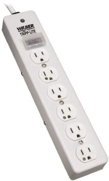 Tripp-Lite - 6 Outlets, 120 VAC15 Amps, 6' Cord, Power Outlet Strip - Floor, Keyhole Mount, 5-15 NEMA Configuration, 2-1/2" Strip - A1 Tooling