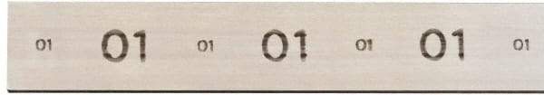 Starrett - 18" Long x 1-3/4" Wide x 3/8" Thick, AISI Type O1, Tool Steel Oil-Hardening Flat Stock - + 1/4" Long Tolerance, - 0 - 0.005" Wide Tolerance, +/- 0.001" Thick Tolerance - A1 Tooling