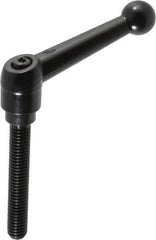 KIPP - 3/8-16, 0.71" Hub Diam, Zinc Die Cast (Steel Components) Threaded Stud Adjustable Clamping Lever - 2.36" Stud Length, 2.87" OAL, 1.79" High - A1 Tooling