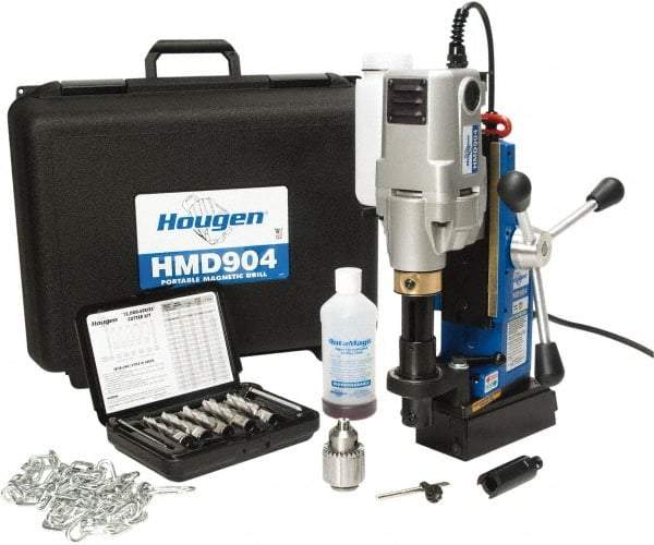 Hougen - 2" Travel, Portable Magnetic Drill Press - 450 RPM, 8 Amps, 1.25 hp, 920 Watts - A1 Tooling