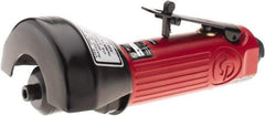 Chicago Pneumatic - 2-7/8" Wheel Diam, 22,000 RPM, Pneumatic Cutoff & Cutoff-Grinder Tool - Straight Handle, 1/4" Inlet - A1 Tooling