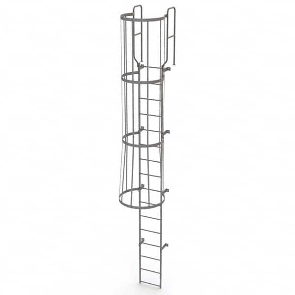 TRI-ARC - Rolling & Wall Mounted Ladders & Platforms Type: Fixed Ladder Style: Safety Cage - A1 Tooling