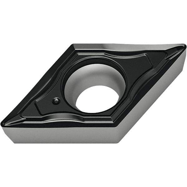 Walter - DCMT32.52 FP4 Grade WPP20S Carbide Turning Insert - TiCN/Al2O3/TiN Finish, 55° Diamond, 3/8" Inscr Circle, 5/32" Thick, 1/32" Corner Radius - A1 Tooling