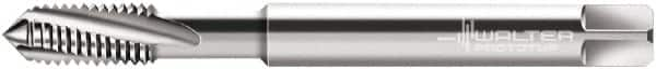 Walter-Prototyp - #6-32 UNC 3 Flute 3B Modified Bottoming Spiral Flute Tap - Powdered Metal, Bright Finish, 56mm OAL, Right Hand Flute, Right Hand Thread, Series 224164 - Exact Industrial Supply