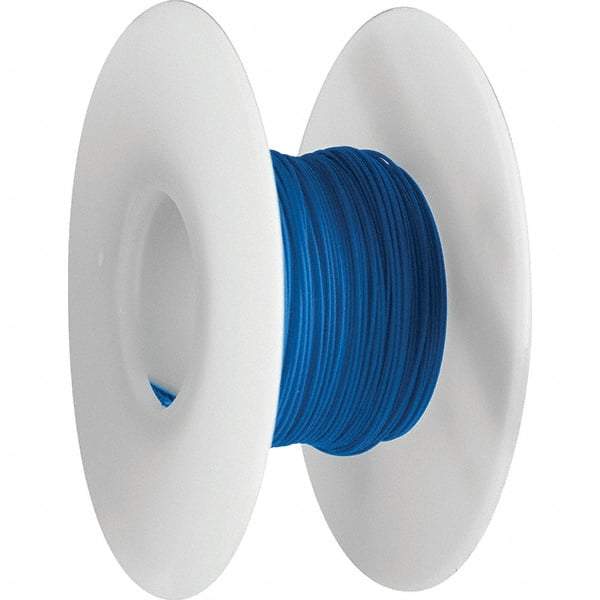 OK Industries - 30 AWG, 1 Strand, 30.4 m OAL, Copper Hook Up Wire - Blue Kynar Jacket, 0.02" Diam - A1 Tooling