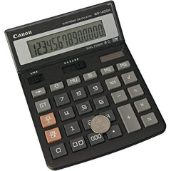 Canon - 14-Digit LCD 14 Function Handheld Calculator - 5-7/8 x 7-7/8 Display Size, Black, Solar & Battery Powered - A1 Tooling