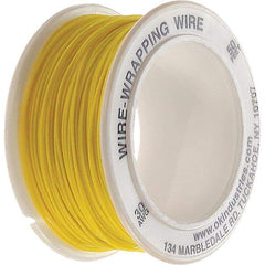 OK Industries - 30 AWG, 1 Strand, 15.2 m OAL, Copper Hook Up Wire - Yellow Kynar Jacket - A1 Tooling