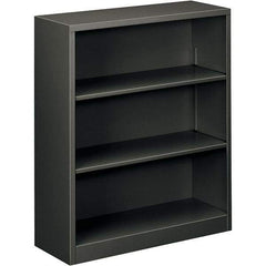 Hon - 3 Shelf, 41" High x 34-1/2" Wide Bookcase - 12-5/8" Deep, Steel, Charcoal - A1 Tooling