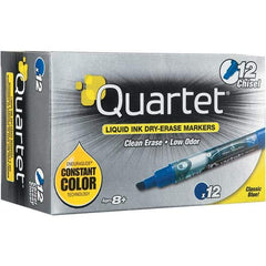 Quartet - Blue, Chisel Tip, Dozen EnduraGlide Dry Erase Markers - For Use with Dry Erase Marker Boards - A1 Tooling