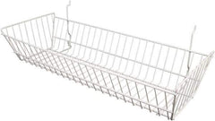 ECONOCO - 10" Deep, Rectangular Steel Peg Board/Slatwall Basket - 24" Wide x 5" High - A1 Tooling