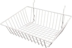 ECONOCO - 12" Deep, Rectangular Steel Peg Board/Slatwall Basket - 15" Wide x 5" High - A1 Tooling