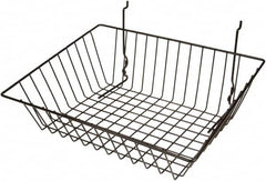 ECONOCO - 12" Deep, Rectangular Steel Peg Board/Slatwall Basket - 15" Wide x 5" High - A1 Tooling