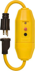 Tower - 1 Outlet, 125 Volt, 15 Amp Rating, 4 to 6mA Max Surge, Plug In, Manual, Commercial, Industrial GFCI - 1-1/2 Ft. Long Cord, 5-15P and R NEMA Configuration, Polycarbonate Housing - A1 Tooling