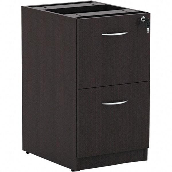 ALERA - 15" Wide x 28-1/2" High x 20-1/2" Deep, 2 Drawer Pedestal - Woodgrain Laminate, Espresso - A1 Tooling