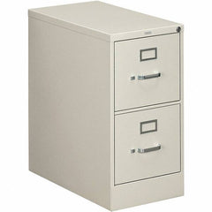 Hon - 15" Wide x 29" High x 26-1/2" Deep, 2 Drawer Vertical File - Steel, Light Gray - A1 Tooling