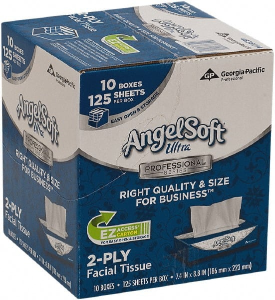 Georgia Pacific - Case of (10) 125-Sheet Flat Boxes of White Facial Tissues - A1 Tooling