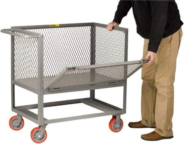 Little Giant - 2,000 Lb Capacity Steel Raised Deck Box Truck - Steel Deck, 24" OAW, 48" Platform Length x 20" Platform Height, Polyurethane Casters - A1 Tooling