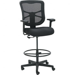 ALERA - 51-5/8" High Stool - 25.63" Wide x 26" Deep, Fabric Mesh Seat, Black - A1 Tooling