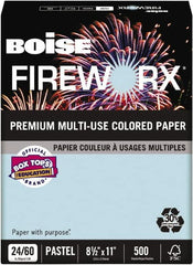 Boise - 8-1/2" x 11" Bottle Rocket Blue Colored Copy Paper - Use with Laser Printers, Copiers, Inkjet Printers - A1 Tooling