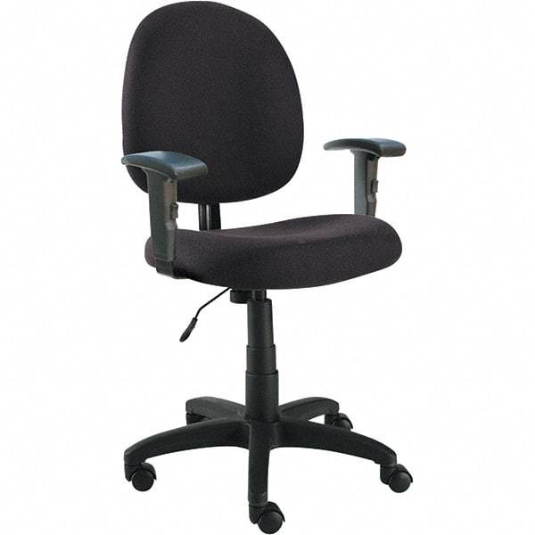 ALERA - 41-1/8" High Adjustable Chair - 25-1/4" Wide x 25-1/4" Deep, 100% Acrylic Fabric Seat, Black - A1 Tooling