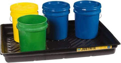 Justrite - 29 Gallon Capacity, 33 Inch Long x 47 Inch Wide, Polyurethane Spill Tray - 33 Inch Diameter, 5-1/2 Inch High, Black - A1 Tooling