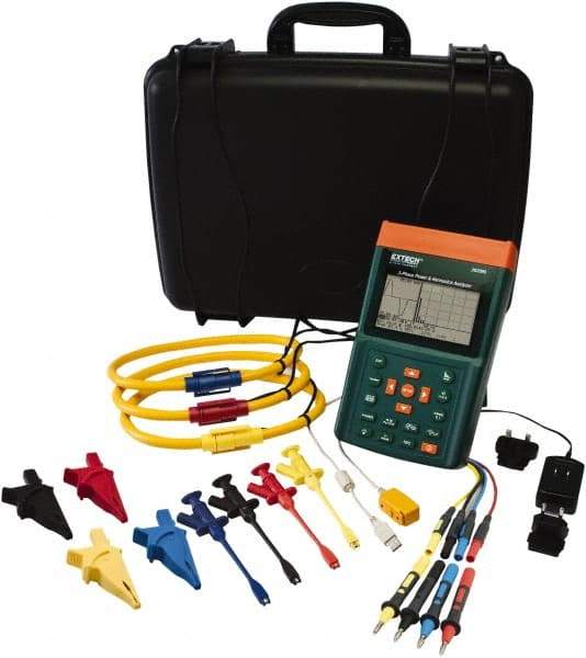 Extech - PQ3350-3, Digital True RMS Clamp Meter with 24" Flex Jaws - 600 VAC, 3000 AC Amps, Measures Voltage, Current, Frequency - A1 Tooling