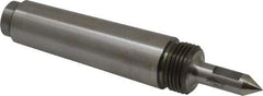 Riten - 3/8" Head Diam, Steel Long Point Solid Dead Center - 3MT Morse Taper, 3/8" Point Diam, 1-1/4" Point Length, 1-11/16" OAL - A1 Tooling