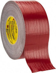 3M - 3" x 55m Red Duct Tape - 12.1 mil, Rubber Adhesive, Polyethylene Film Backing, 36 Lb/ln Tensile Strength, 200°F Max, Series 8979N - A1 Tooling