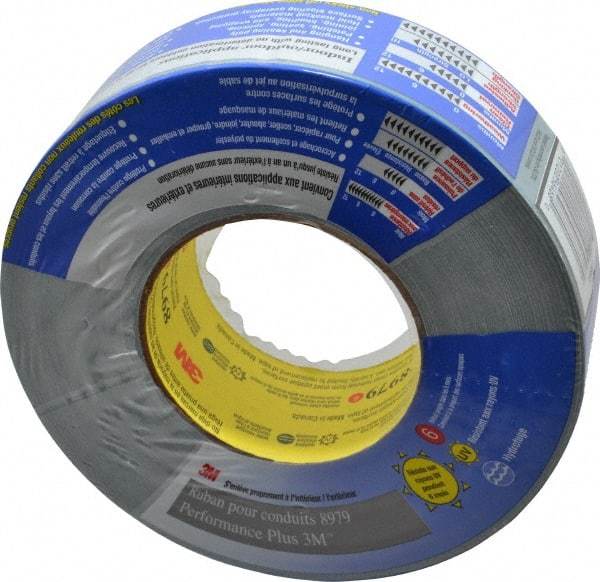 3M - 2" x 55m Blue Duct Tape - 12.1 mil, Rubber Adhesive, Polyethylene Film Backing, 36 Lb/ln Tensile Strength, 200°F Max, Series 8979 - A1 Tooling