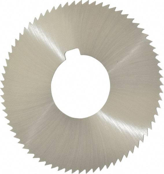 Value Collection - 2-3/4" Diam x 0.032" Blade Thickness x 1" Arbor Hole Diam, 72 Tooth Slitting and Slotting Saw - Arbor Connection, Right Hand, Uncoated, High Speed Steel, Concave Ground, Contains Keyway - A1 Tooling