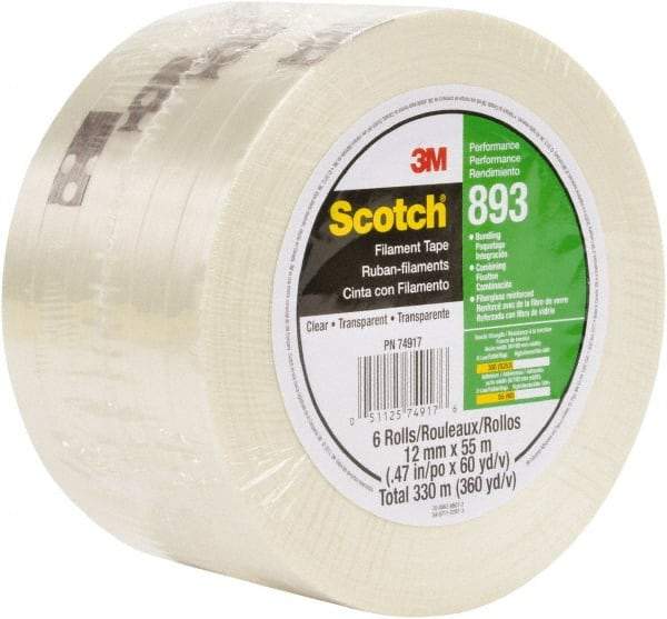 3M - Filament & Strapping Tape Type: Filament Tape Color: Clear - A1 Tooling