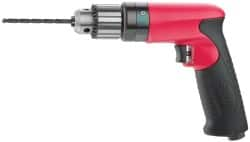 Sioux Tools - 1/4" Keyed Chuck - Pistol Grip Handle, 4,000 RPM, 11.8 LPS, 25 CFM, 0.6 hp - A1 Tooling