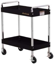 Blackhawk by Proto - 350 Lb Capacity, 30" Wide x 16" Long x 35-1/2" High Standard Utility Cart - 2 Shelf, Steel, Swivel Casters - A1 Tooling