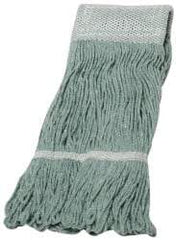 Ability One - 5" Green Head Band, Medium Rayon Loop End Mop Pad - Quick Change Connection - A1 Tooling